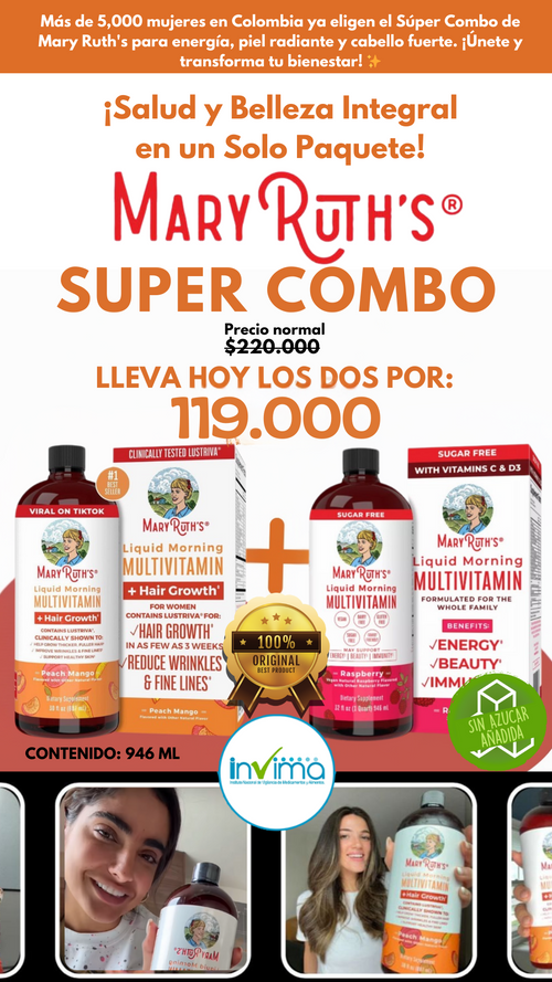 Multivitamínico Líquido Mary Ruth’s™ para un Cabello Más Fuerte y Saludable