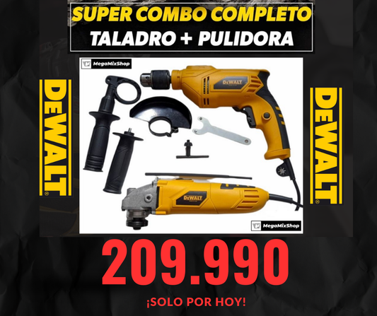 ¡OFERTA EXCLUSIVA DEWALT™! COMBO TALADRO + PULIDORA +  DISCOS GRATIS 🎁 - TODO LO QUE NECESITAS EN UN SOLO PACK